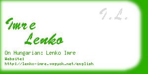 imre lenko business card